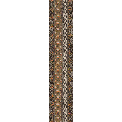 COLE & SON 109/5026.CS.0 ARDMORE BORDER BLACK & BURNT ORANGE Wallpaper - Eade's Wallpaper