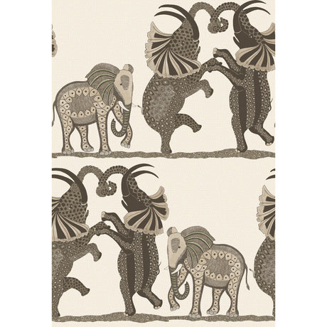 COLE & SON 109/8036.CS.0 SAFARI DANCE NEUTRAL & CHARCOAL Wallpaper - Eade's Wallpaper