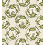COLE & SON 109/9041.CS.0 ARDMORE CAMEOS STONE & GREEN Wallpaper - Eade's Wallpaper