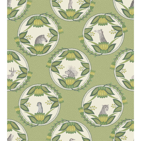 COLE & SON 109/9042.CS.0 ARDMORE CAMEOS GREEN Wallpaper - Eade's Wallpaper