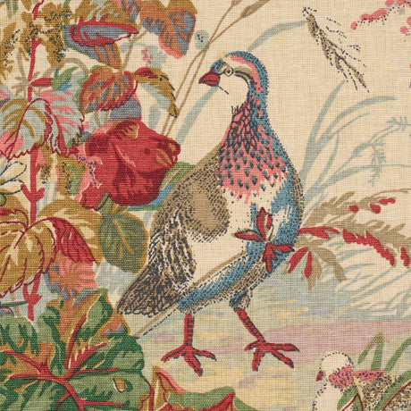 Schumacher 1106032 QUAIL MEADOW in SUMMER Fabric - A COUNTRY