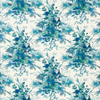 Schumacher Quail Meadow Peacock Fabric - Eade's Wallpaper