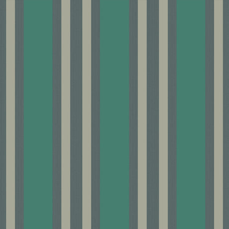 COLE & SON 110/1002.CS.0 POLO STRIPE TEAL/GILVER Wallpaper - Eade's Wallpaper