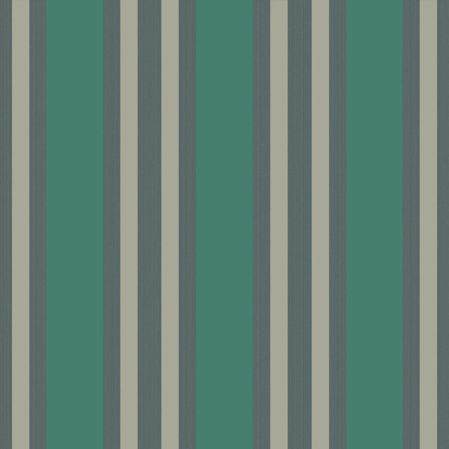 COLE & SON 110/1002.CS.0 POLO STRIPE TEAL/GILVER Wallpaper - Eade's Wallpaper