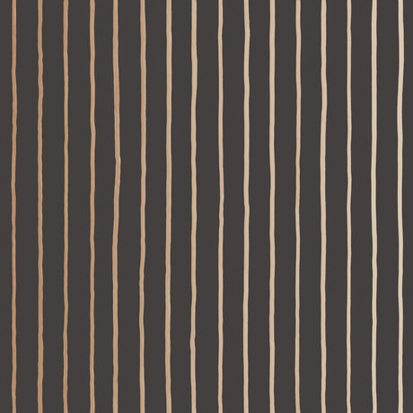 COLE & SON 110/7034.CS.0 COLLEGE STRIPE CHARCOAL+GOLD Wallpaper - Eade's Wallpaper