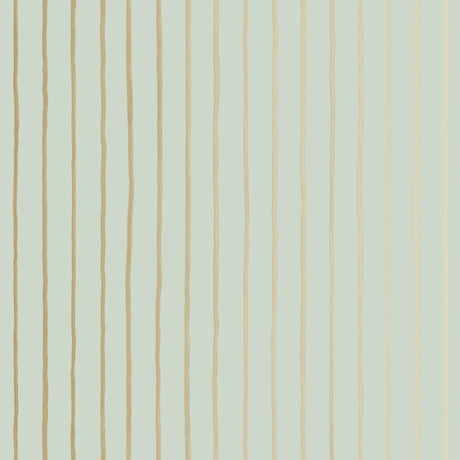 COLE & SON 110/7036.CS.0 COLLEGE STRIPE DUCK EGG+GILVER Wallpaper - Eade's Wallpaper