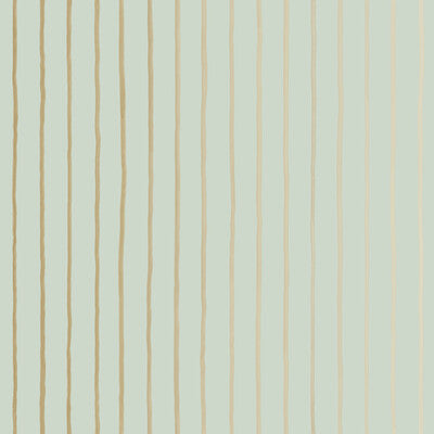 COLE & SON 110/7036.CS.0 COLLEGE STRIPE DUCK EGG+GILVER Wallpaper - Eade's Wallpaper
