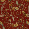Schumacher Madrigal Brick Red Fabric - Eade's Wallpaper