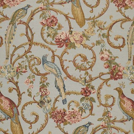 Schumacher Madrigal Sky Fabric - Eade's Wallpaper