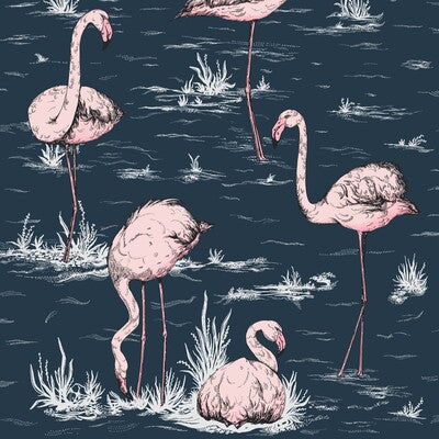 COLE & SON 112/11041.CS.0 FLAMINGOS INK/PLASTER PINK Wallpaper - Eade's Wallpaper