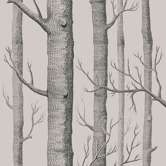 COLE & SON 112/3009.CS.0 WOODS LINEN/CHARCOAL Wallpaper - Eade's Wallpaper