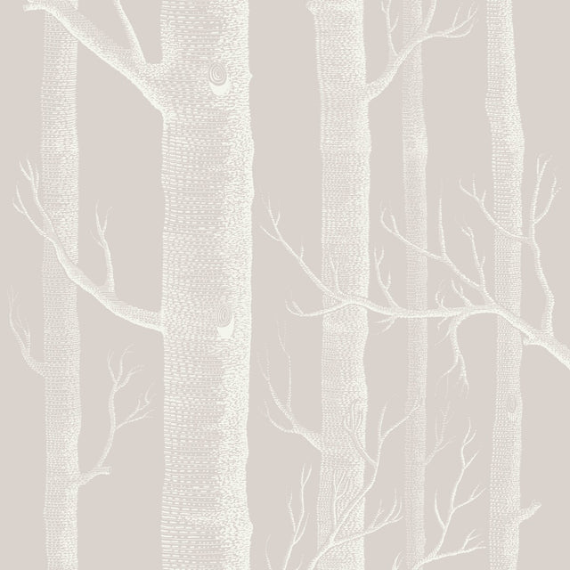 COLE & SON 112/3010.CS.0 WOODS STONE/WHITE Wallpaper - Eade's Wallpaper