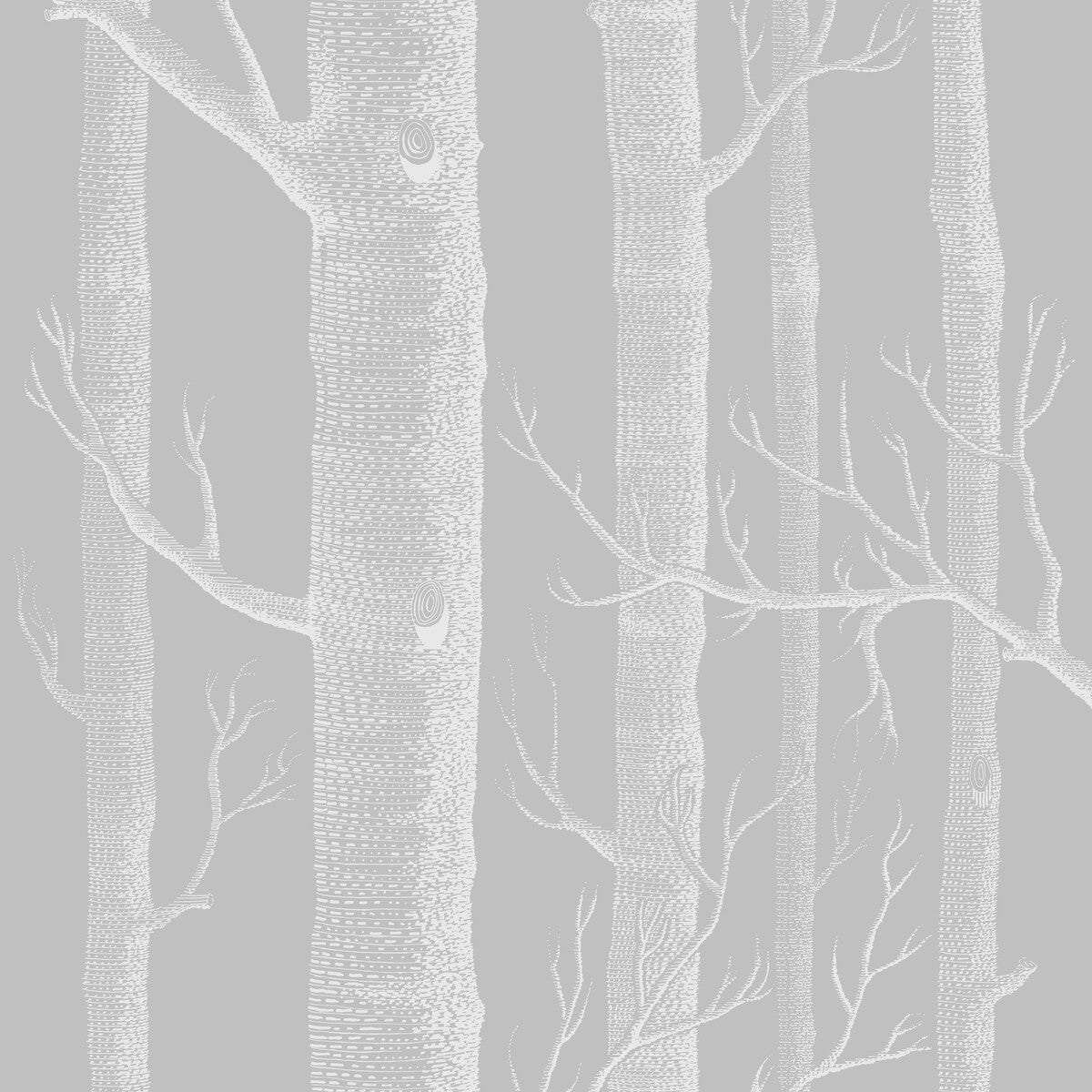COLE & SON 112/3012.CS.0 WOODS GREY/WHITE Wallpaper - Eade's Wallpaper