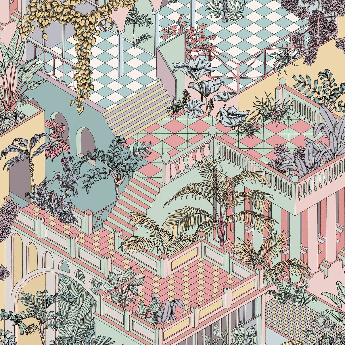 COLE & SON 112/6023.CS.0 MIAMI PASTEL Wallpaper - Eade's Wallpaper