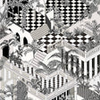 COLE & SON 112/6024.CS.0 MIAMI BLACK/WHITE Wallpaper - Eade's Wallpaper