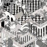 COLE & SON 112/6024.CS.0 MIAMI BLACK/WHITE Wallpaper - Eade's Wallpaper