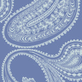 COLE & SON 112/9032.CS.0 RAJAPUR FLOCK BLUE/WHITE Wallpaper - Eade's Wallpaper