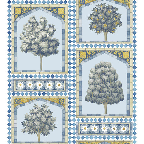 COLE & SON 113/10029.CS.0 SULTAN'S PALACE CHINA BLUE & OCHRE Wallpaper - Eade's Wallpaper