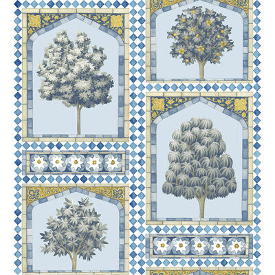 COLE & SON 113/10029.CS.0 SULTAN'S PALACE CHINA BLUE & OCHRE Wallpaper - Eade's Wallpaper