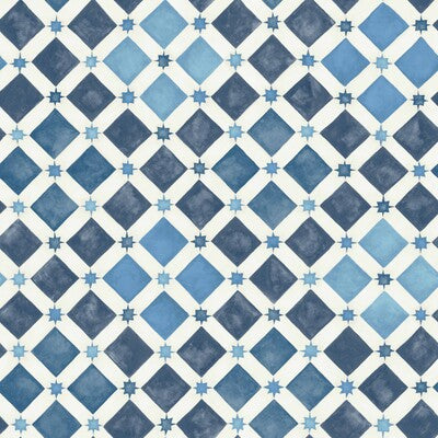 COLE & SON 113/11032.CS.0 ZELLIGE CHINA BLUE & WHITE Wallpaper - Eade's Wallpaper