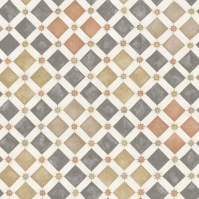 COLE & SON 113/11034.CS.0 ZELLIGE SPICE & CHARCOAL Wallpaper - Eade's Wallpaper