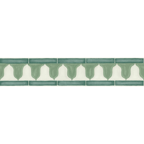 COLE & SON 113/12037.CS.0 ZELLIGE BORDER OLIVE Wallpaper - Eade's Wallpaper