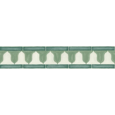 COLE & SON 113/12037.CS.0 ZELLIGE BORDER OLIVE Wallpaper - Eade's Wallpaper