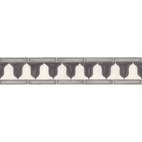 COLE & SON 113/12038.CS.0 ZELLIGE BORDER SOOT & SNOW Wallpaper - Eade's Wallpaper