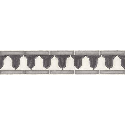 COLE & SON 113/12038.CS.0 ZELLIGE BORDER SOOT & SNOW Wallpaper - Eade's Wallpaper