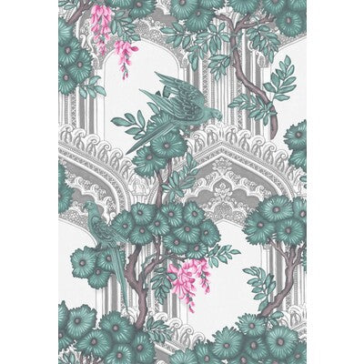 COLE & SON 113/13039.CS.0 BABYLON TEAL & PINK Wallpaper - Eade's Wallpaper