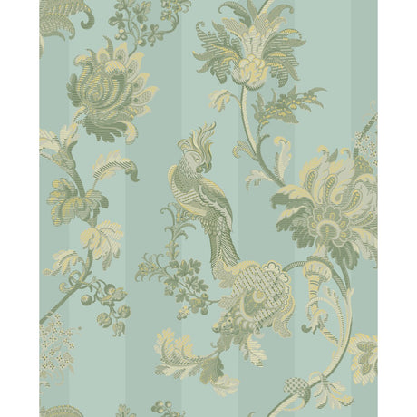 COLE & SON 113/8020.CS.0 ZERZURA DUCK EGG & OLIVE Wallpaper - Eade's Wallpaper