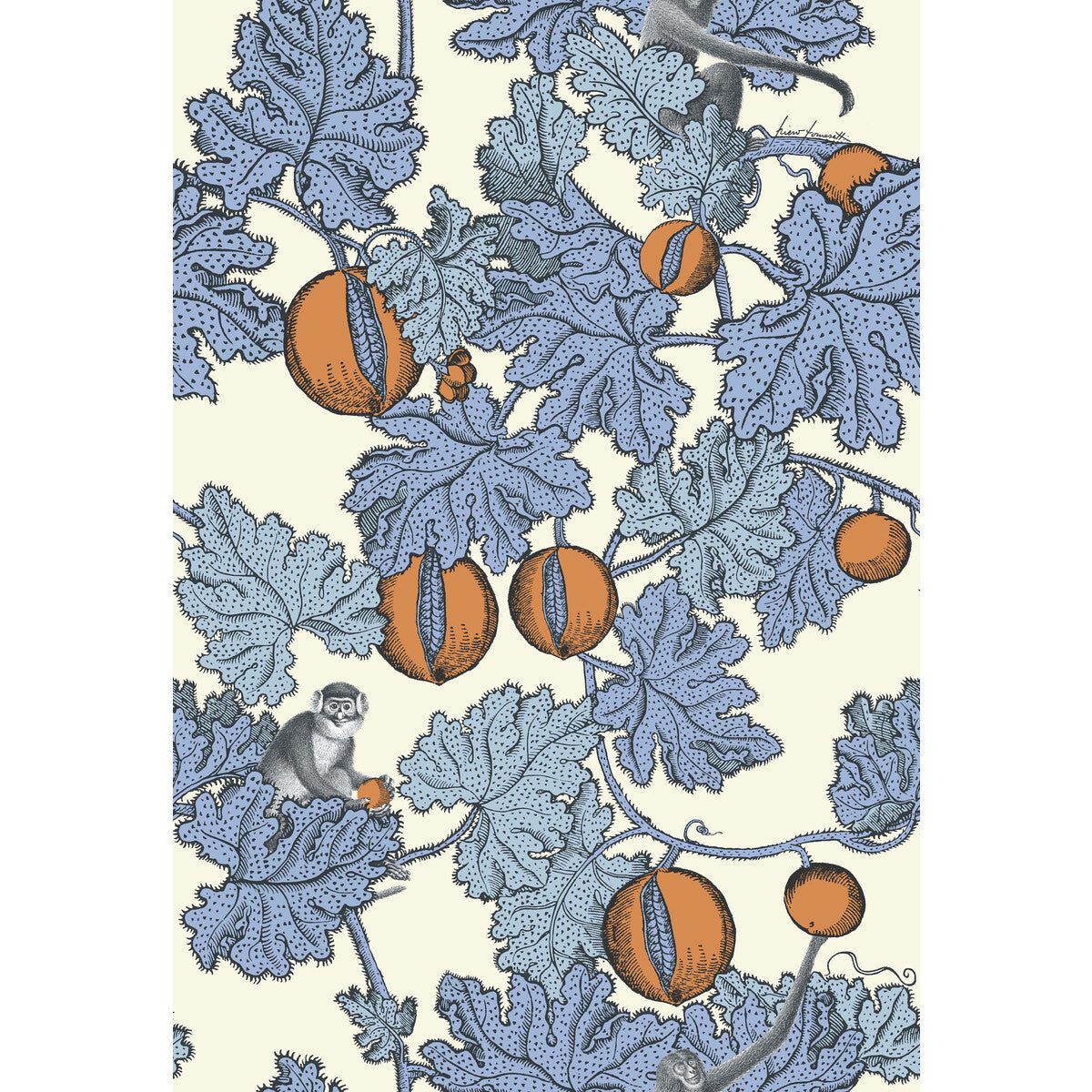 COLE & SON 114/1003.CS.0 FRUTTO PROIBITO HYACINTH & ORANGE Wallpaper - Eade's Wallpaper
