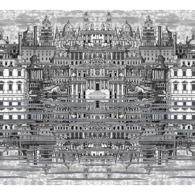 COLE & SON 114/20040.CS.0 RIFLESSO BLACK/WHITE Wallpaper - Eade's Wallpaper