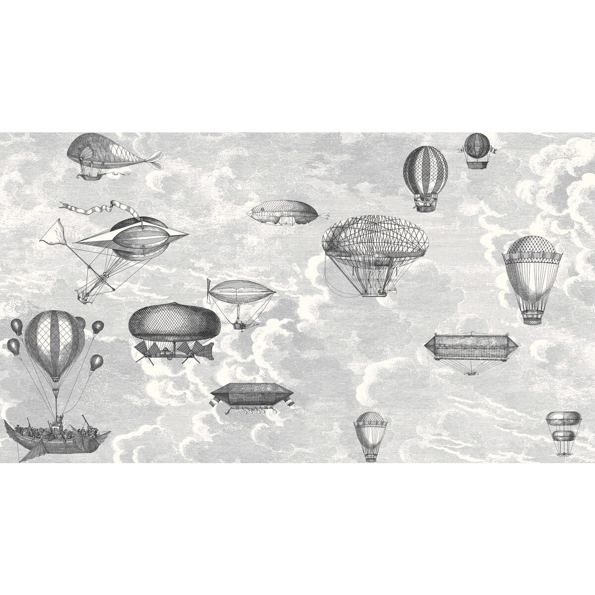 COLE & SON 114/27053.CS.0 MACCHINE VOLANTI SOOT/SNOW Wallpaper - Eade's Wallpaper