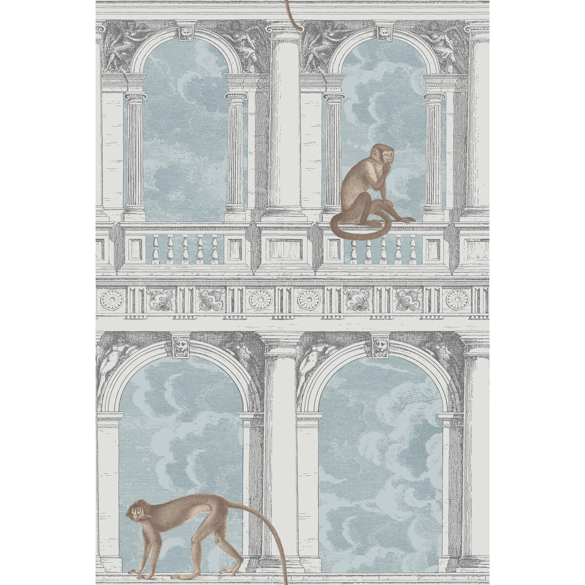 COLE & SON 114/8015.CS.0 PROCURATIE CON VISTA STONE & POWDER BLUE Wallpaper - Eade's Wallpaper