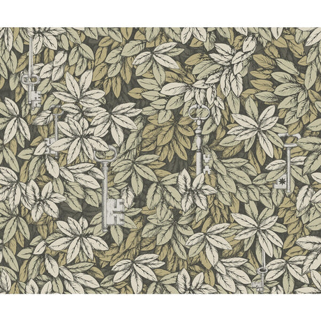 COLE & SON 114/9017.CS.0 CHIAVI SEGRETE GILVER & GOLD Wallpaper - Eade's Wallpaper