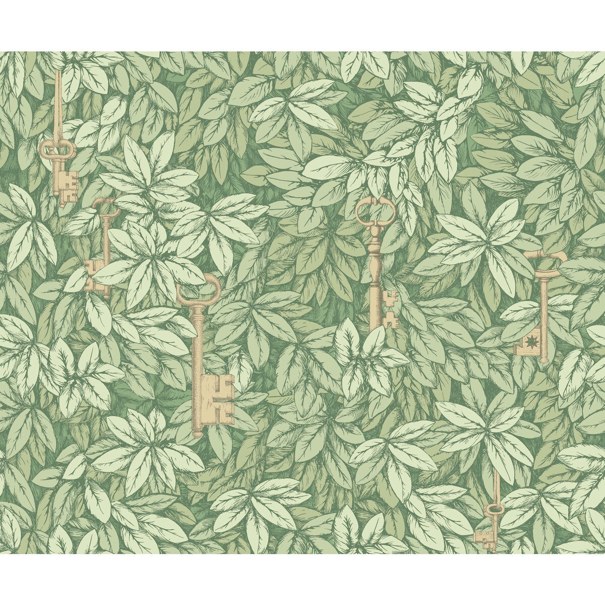 COLE & SON 114/9018.CS.0 CHIAVI SEGRETE OLIVE Wallpaper - Eade's Wallpaper