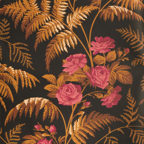 COLE & SON 115/10029.CS.0 ROSE CERISE/B ORANGE/BLACK Wallpaper - Eade's Wallpaper
