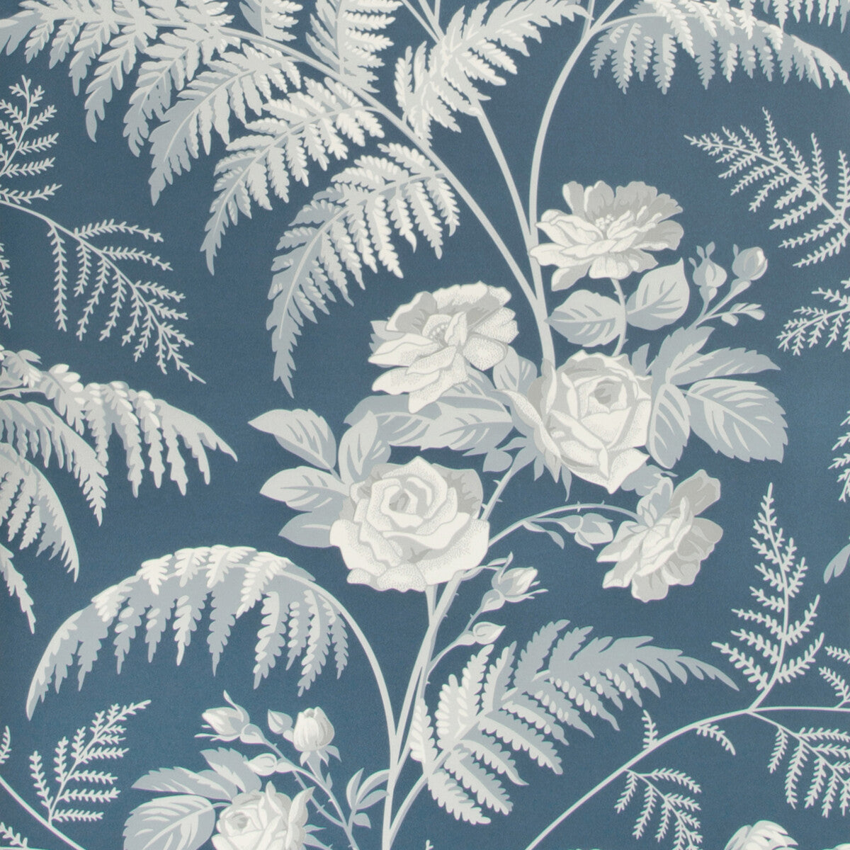 COLE & SON 115/10031.CS.0 ROSE WHITE/ICE BLUE/DENIM Wallpaper - Eade's Wallpaper