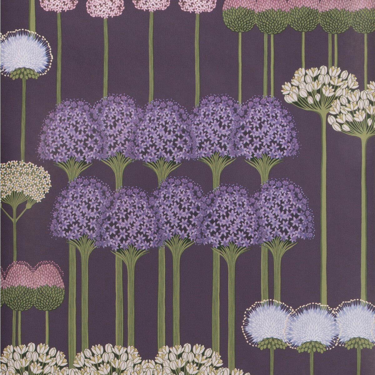 COLE & SON 115/12036.CS.0 ALLIUM MULB/HEATHER/VIOLET Wallpaper - Eade's Wallpaper