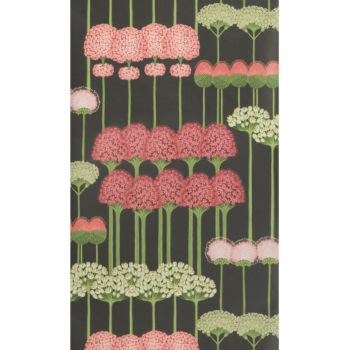 COLE & SON 115/12037.CS.0 ALLIUM CORAL/L GREEN/CHAR Wallpaper - Eade's Wallpaper