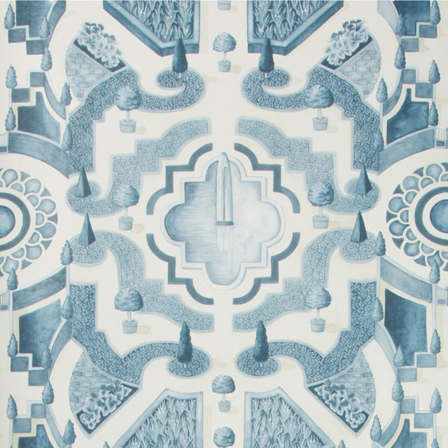 COLE & SON 115/2007.CS.0 TOPIARY CHINA BLUE Wallpaper - Eade's Wallpaper