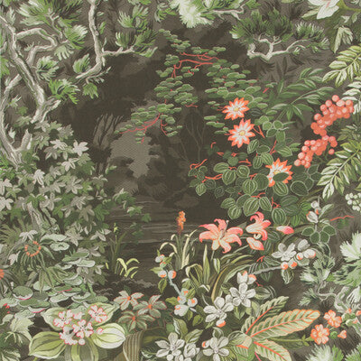 COLE & SON 115/4011.CS.0 WOODLAND CORAL/OLIVE/CHAR Wallpaper - Eade's Wallpaper
