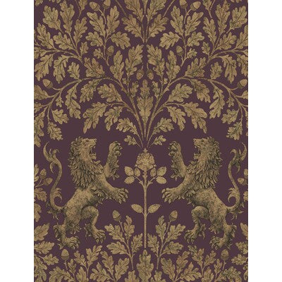 COLE & SON 116/10038.CS.0 BOSCOBEL OAK GOLD/CLARET Wallpaper - Eade's Wallpaper