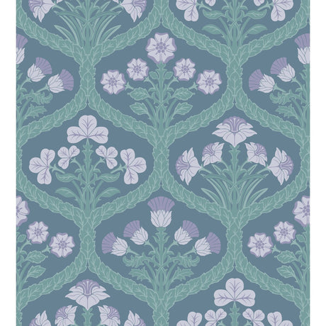 COLE & SON 116/3011.CS.0 FLORAL KINGDOM LILAC/TEAL Wallpaper - Eade's Wallpaper