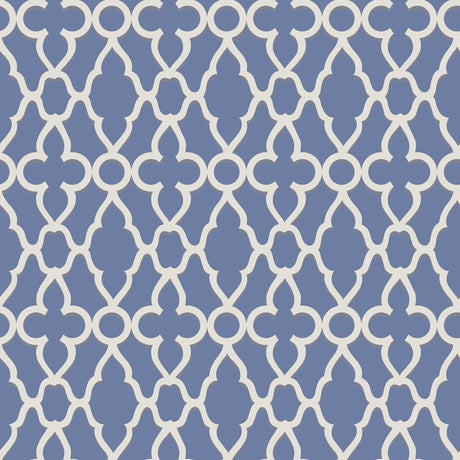 COLE & SON 116/6021.CS.0 TREILLAGE WHITE/HYACINTH Wallpaper - Eade's Wallpaper