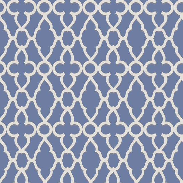 COLE & SON 116/6021.CS.0 TREILLAGE WHITE/HYACINTH Wallpaper - Eade's Wallpaper