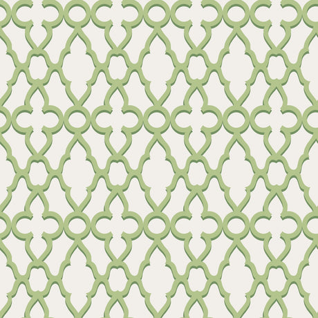 COLE & SON 116/6022.CS.0 TREILLAGE LEAF GREEN/CHLK Wallpaper - Eade's Wallpaper