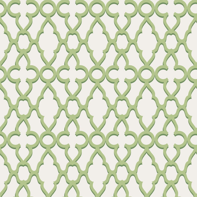 COLE & SON 116/6022.CS.0 TREILLAGE LEAF GREEN/CHLK Wallpaper - Eade's Wallpaper