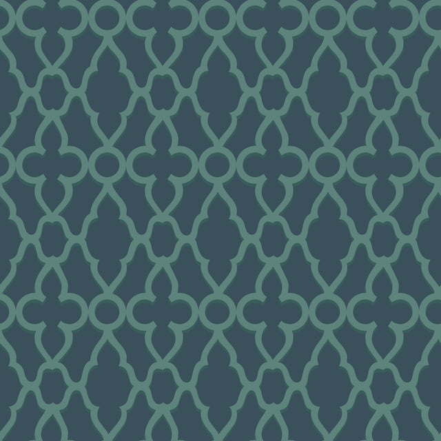 COLE & SON 116/6023.CS.0 TREILLAGE VIRIDIAN/INK Wallpaper - Eade's Wallpaper